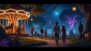 vivez une soirée magique et mystérieuse en famille à storyland fresno, où les contes de fées prennent vie dans une ambiance effrayante et féerique. un événement inoubliable pour tous les âges !