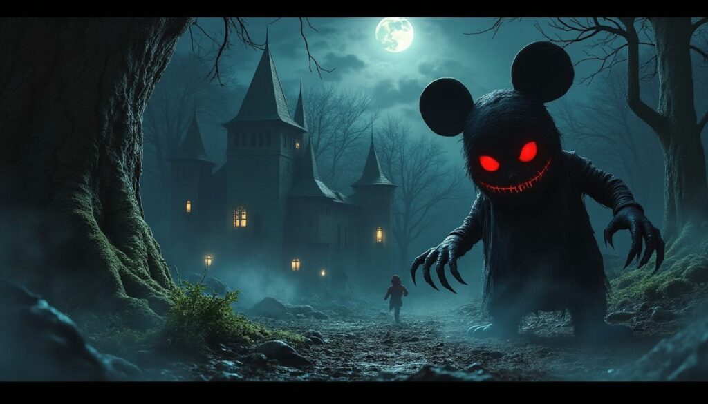 découvrez 16 contes enfantins classiques comme winnie, cendrillon et mickey réinterprétés dans un univers sombre et terrifiant, bientôt disponibles pour une expérience inédite et effrayante.